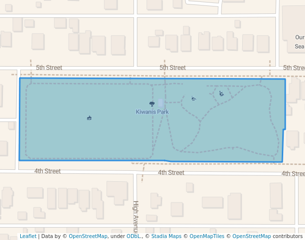 walking in Kiwanis Park map in Bremerton