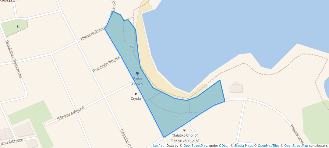 walking in Πάρκο map in Chalkida