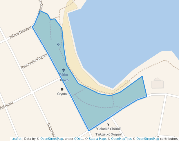 walking in Πάρκο map in Chalkida