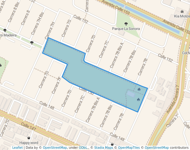 walking in Parque Cedro Salazar map in Bogotá