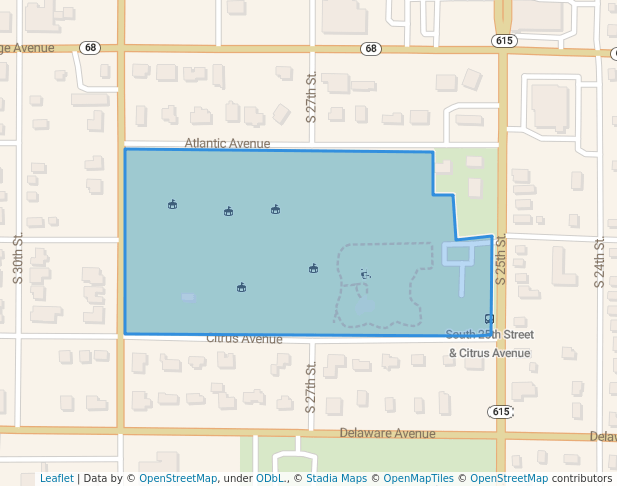 walking in Martin Luther King Jr. Dreamland Park map in Fort Pierce
