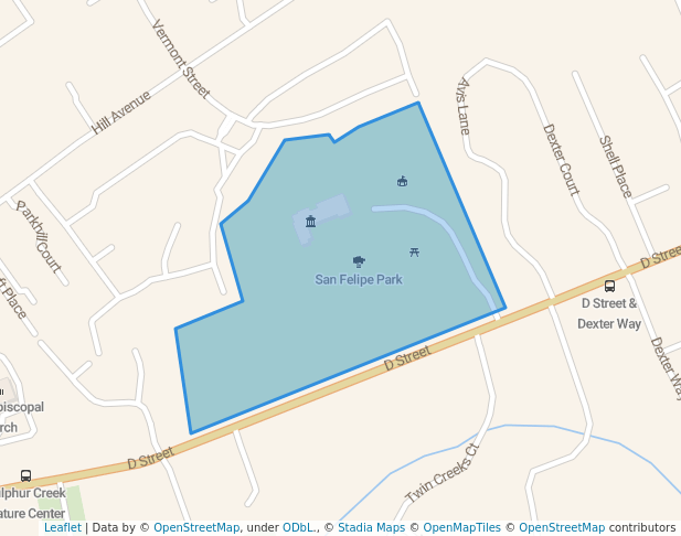 walking in San Felipe Park map in Hayward