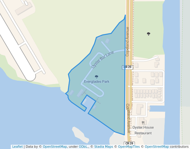 walking in Everglades Park map in Everglades City