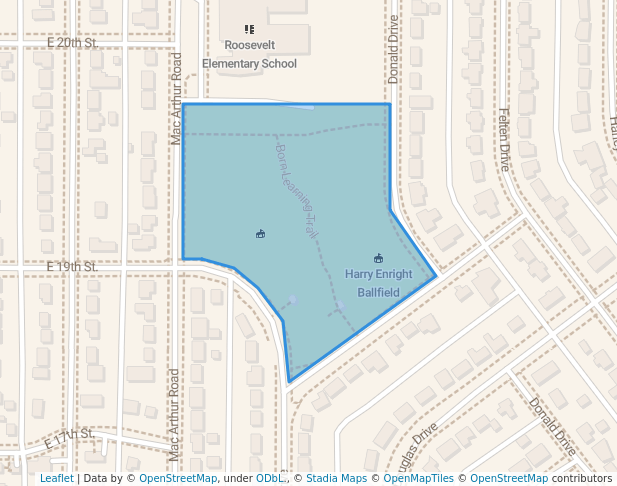 walking in Sunrise Park map in Hays