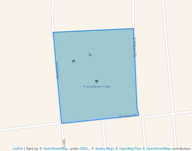 walking in Frenchtown Park map in Tomahawk