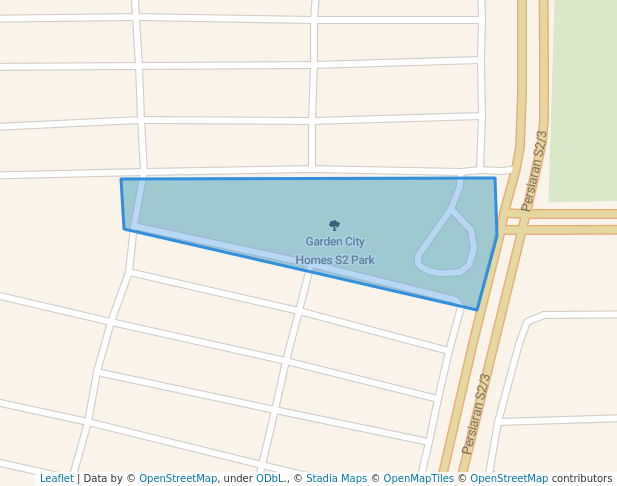 walking in Garden City Homes S2 Park map in Seremban