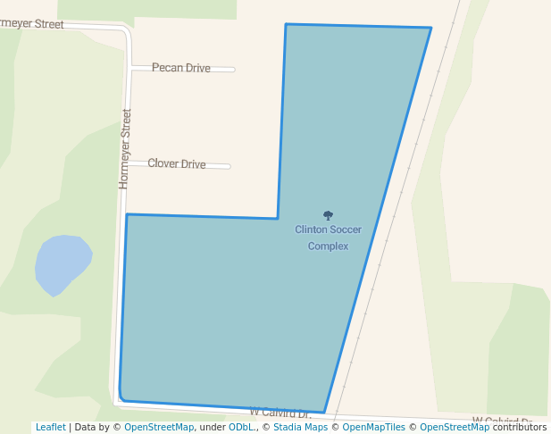 walking in Clinton Soccer Complex map in Clinton