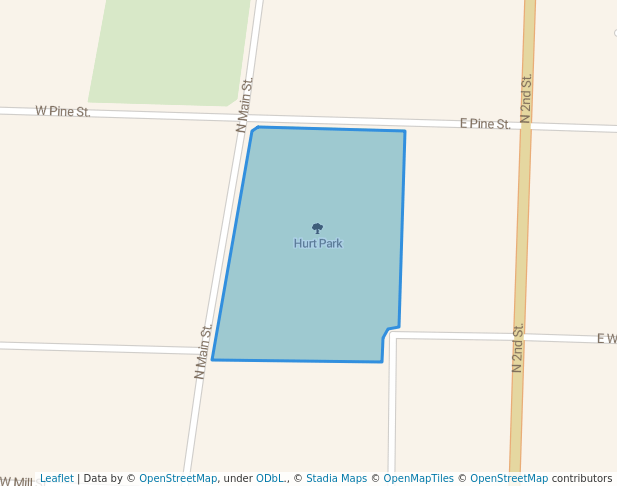 walking in Hurt Park map in Clinton