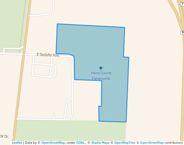 walking in Henry County Fairgrounds map in Clinton