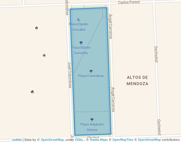 walking in Vicepresidente Doctor Elpidio Gonzales map in Rosario