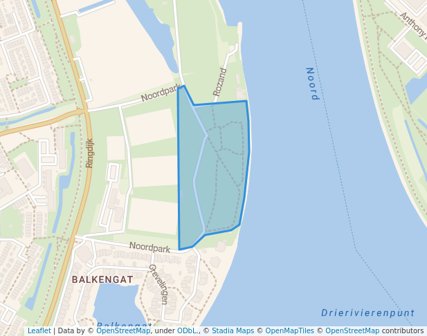 walking in Noordpark map in Zwijndrecht