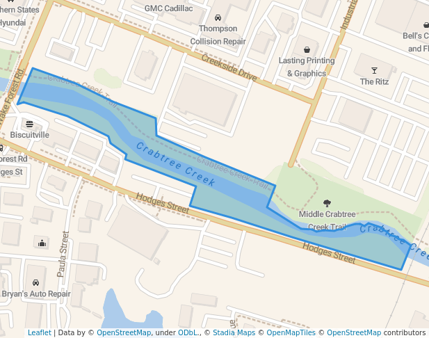 Middle Crabtree Creek Trail