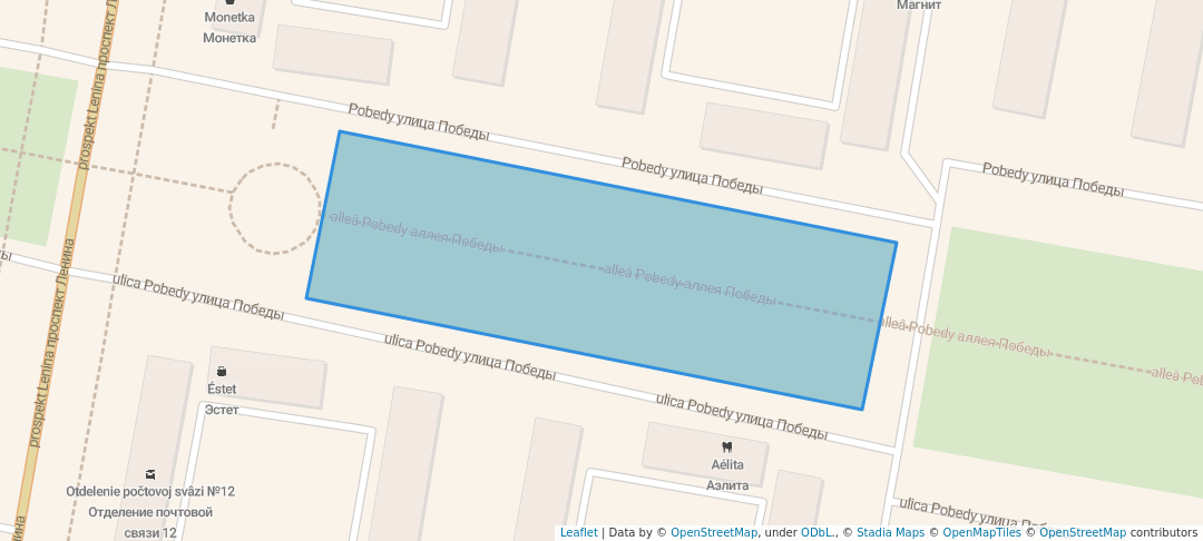 walking in аллея Победы map in Asbest