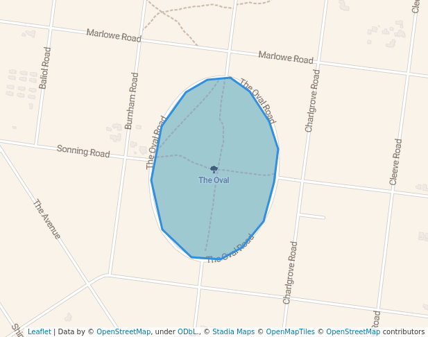 walking in The Oval map in Meyerton