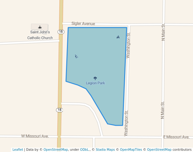 walking in Legion Park map in Memphis