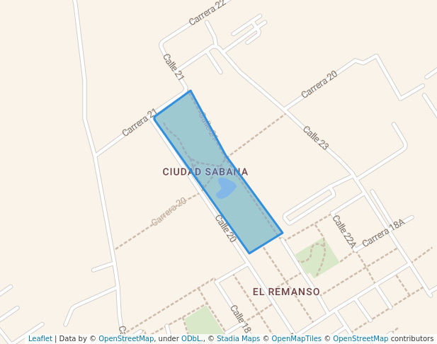 walking in Parque Ciudad Sabana map in Mosquera