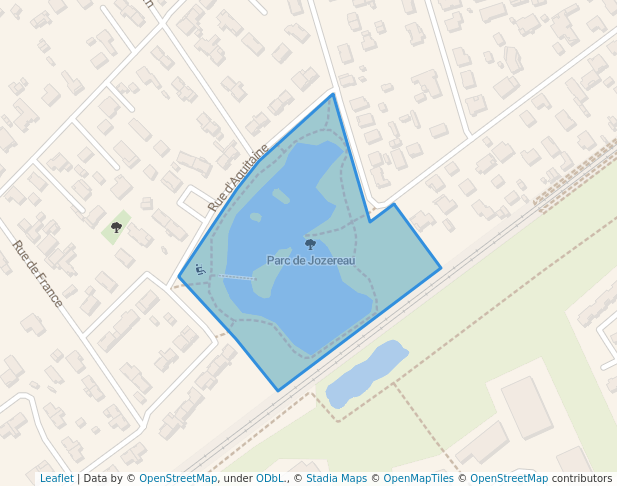 walking in Parc de Jozereau map in Pessac