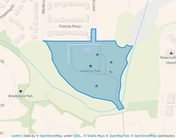 walking in Aquarius Park map in Streamwood