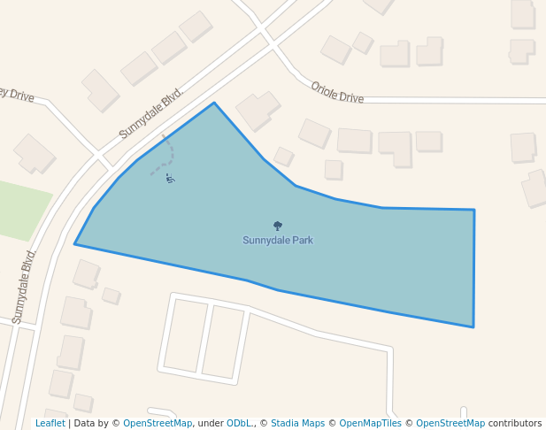 walking in Sunnydale Park map in Streamwood