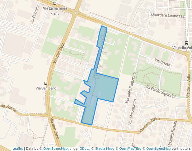 walking in Parco Pasinetti map in Brescia