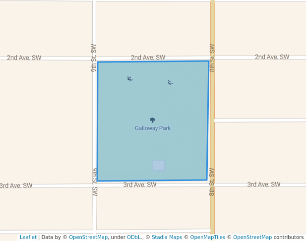 walking in Galloway Park map in Austin