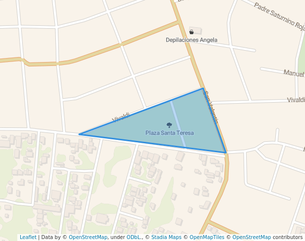 walking in Plaza Santa Teresa map in San Lorenzo