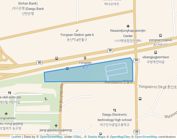 대구 지하철 2호선 용산역 광장