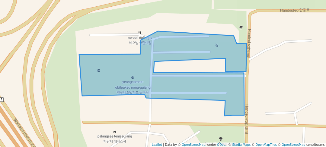 walking in 장기영남네오빌파크 내 공원 map in Daegu