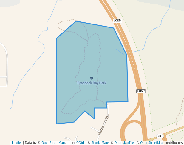 walking in Braddock Bay Park map in Hilton