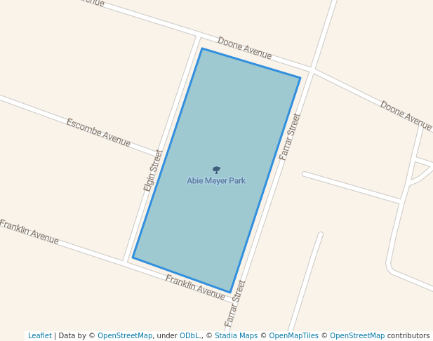 walking in Abie Meyer Park map in Boksburg