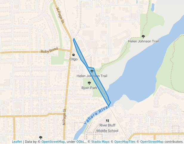 walking in Helen Johnson Trail map in Stoughton