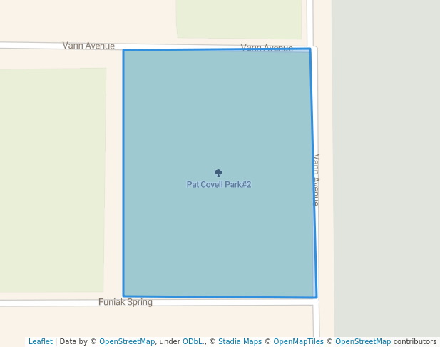 walking in Pat Covell Park#2 map in DeFuniak Springs