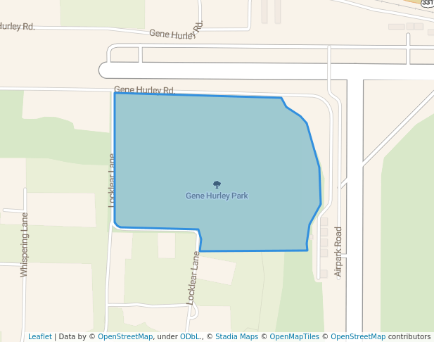 walking in Gene Hurley Park map in DeFuniak Springs