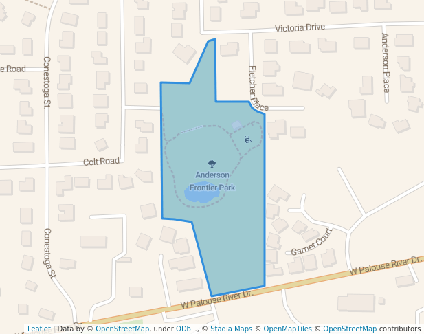 walking in Anderson Frontier Park map in Moscow