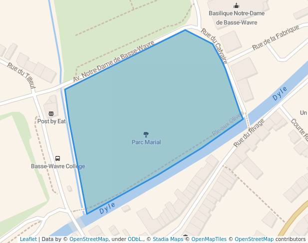 walking in Parc Marial map in Wavre