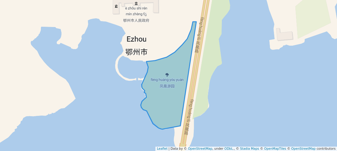 walking in 凤凰游园 map in E Zhou Shi