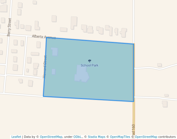 walking in School Park map in Halkirk