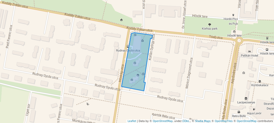 walking in Kollektív Művésztelep, alkotóházak map in Hódmezővásárhely