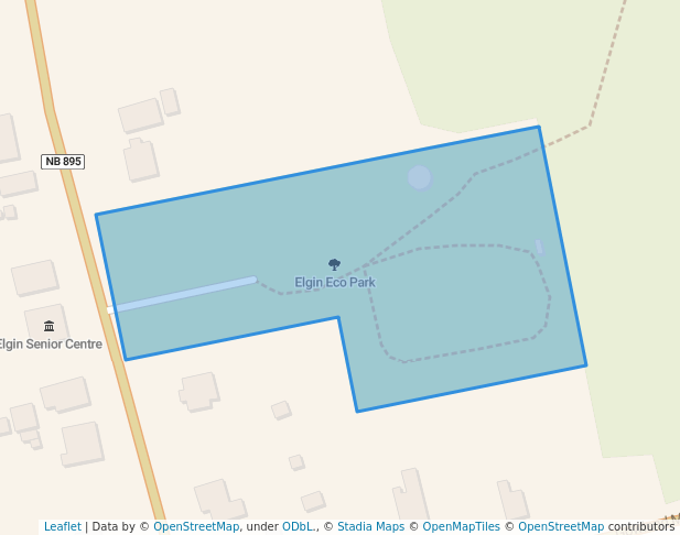 walking in Elgin Eco Park map in Elgin