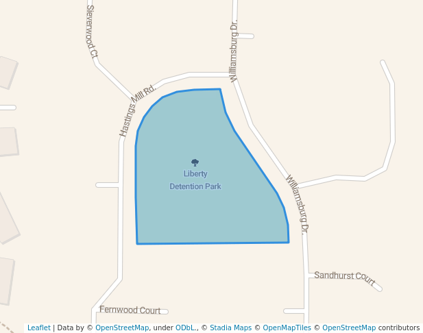 walking in Liberty Detention Park map in Streamwood