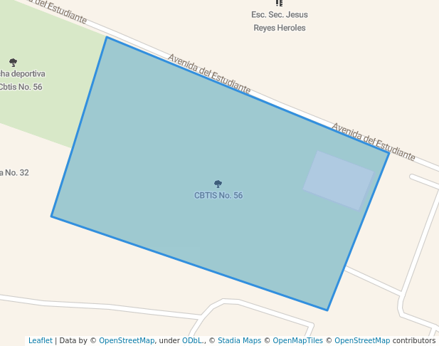walking in CBTIS No. 56 map in Iguala de la Independencia