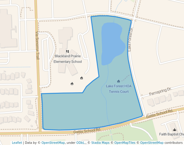 walking in Lake Forest Park map in Round Rock