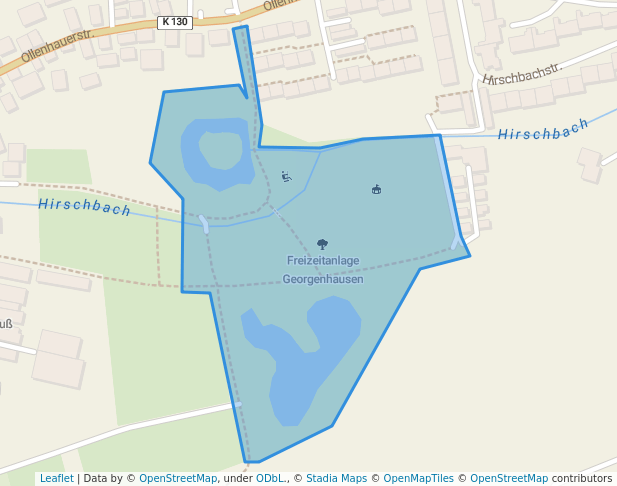 walking in Freizeitanlage Georgenhausen map in Reinheim
