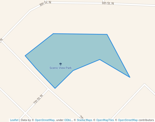 walking in Scenic View Park map in Sauk Rapids