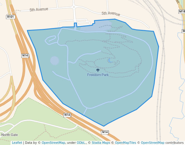 walking in Freedom Park map in Pretoria