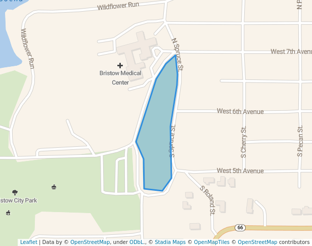 walking in Klinger Smith Park map in Bristow