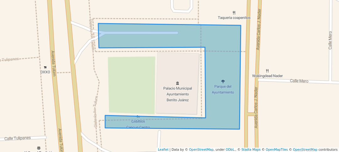 walking in Parque del Ayuntamiento map in Benito Juárez