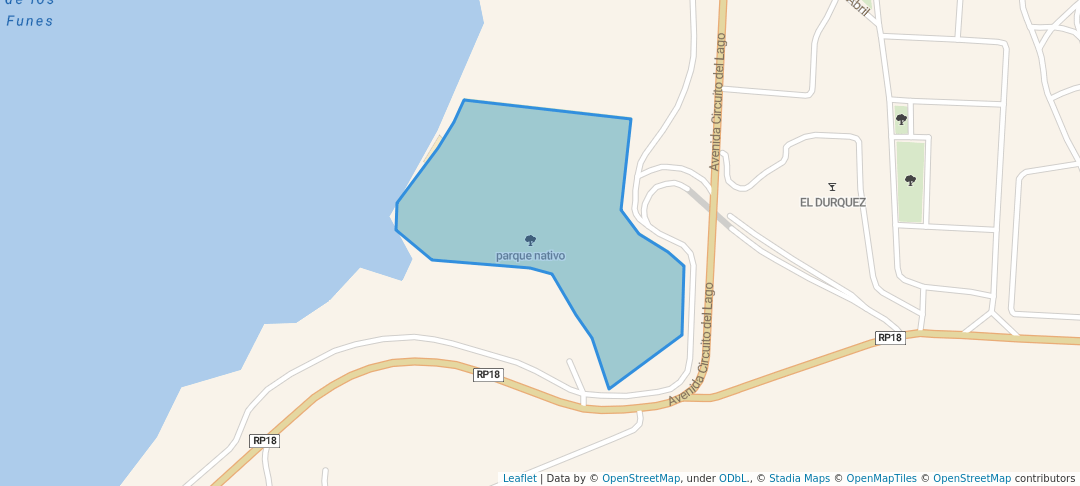 walking in parque nativo map in Potrero de los Funes