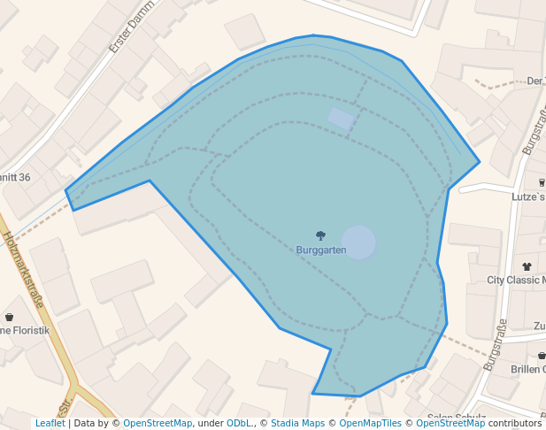 walking in Burggarten map in Salzwedel