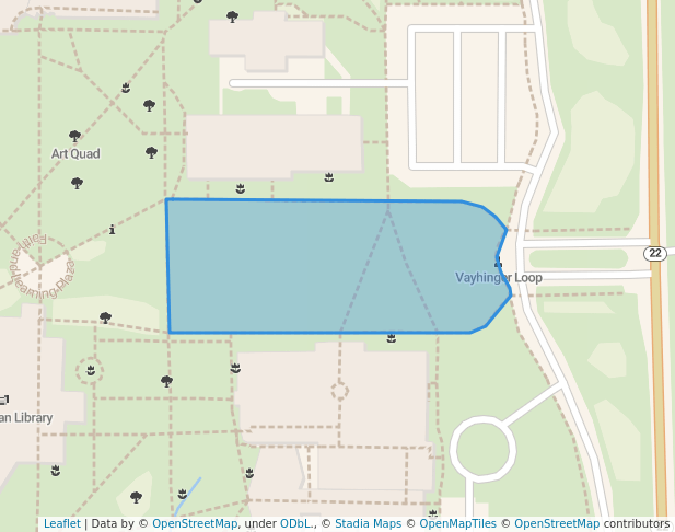 walking in Reade Quad map in Upland